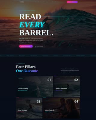 Swell - Electrifying Surfing Landing Page Template