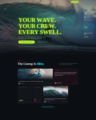 Swell - Electric Surfing Landing Page Template