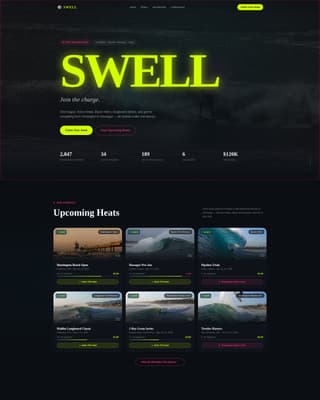 Tide — Dynamic Surfing Landing Page Template