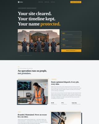 Haul - Precision Commercial Landing Page Template