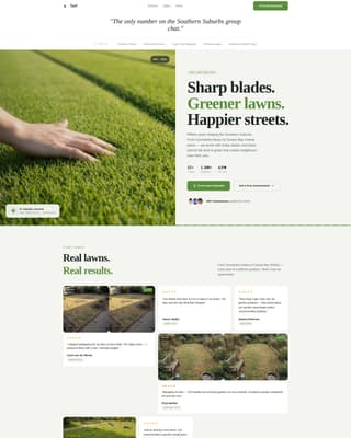 Turf - Premium Lawncare Landing Page Template