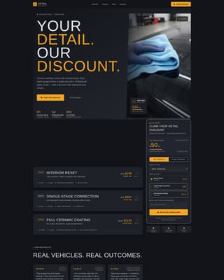 Detaildiscount - Precision Detailing Landing Page Template
