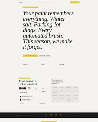 Car Detailing Marketing Specialist Booking Website Template