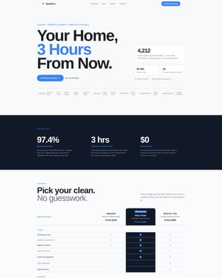 Spotless - Premium Cleaning Landing Page Template