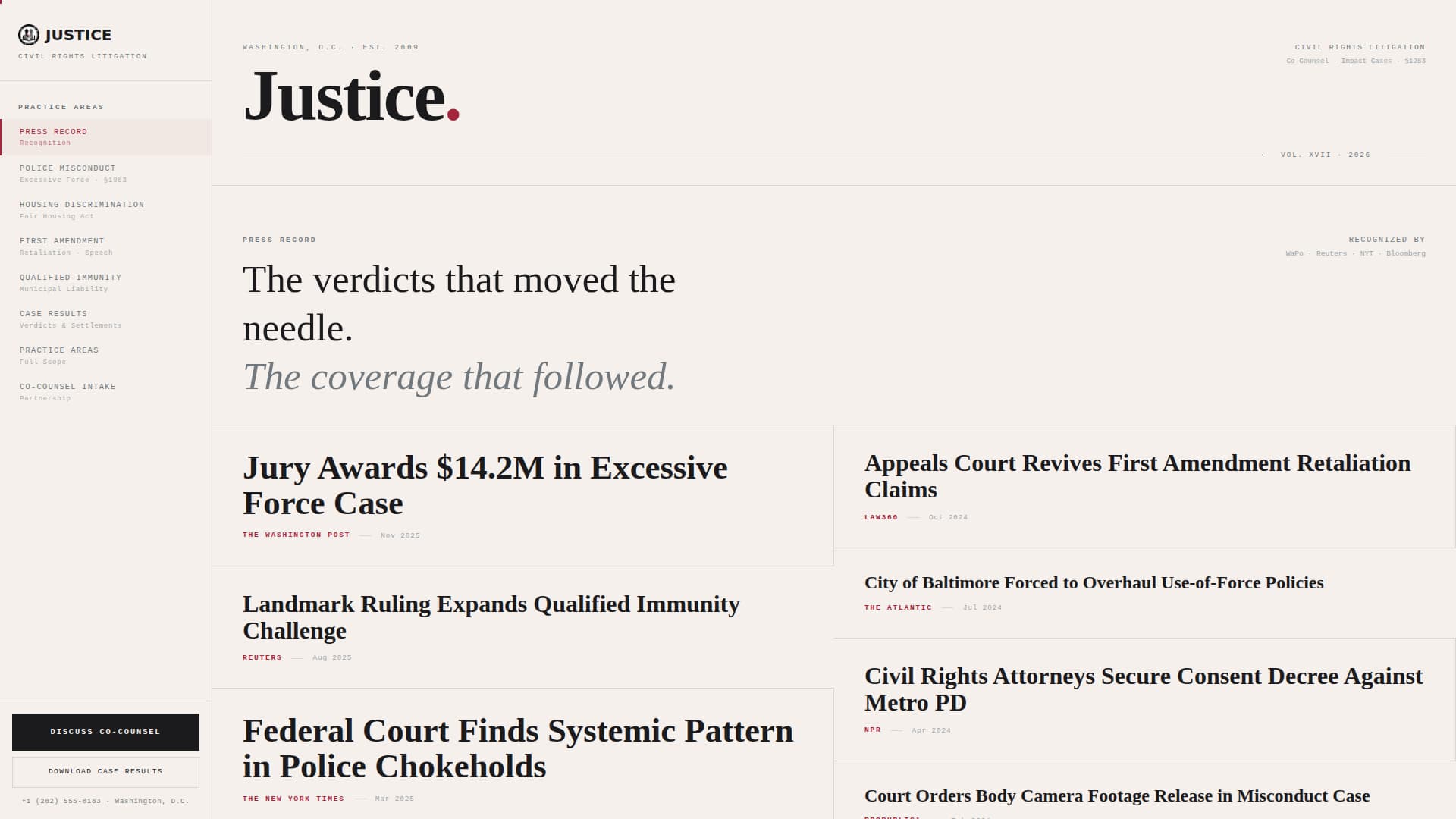 Specialist Law Firm & Attorney Professional Website Template