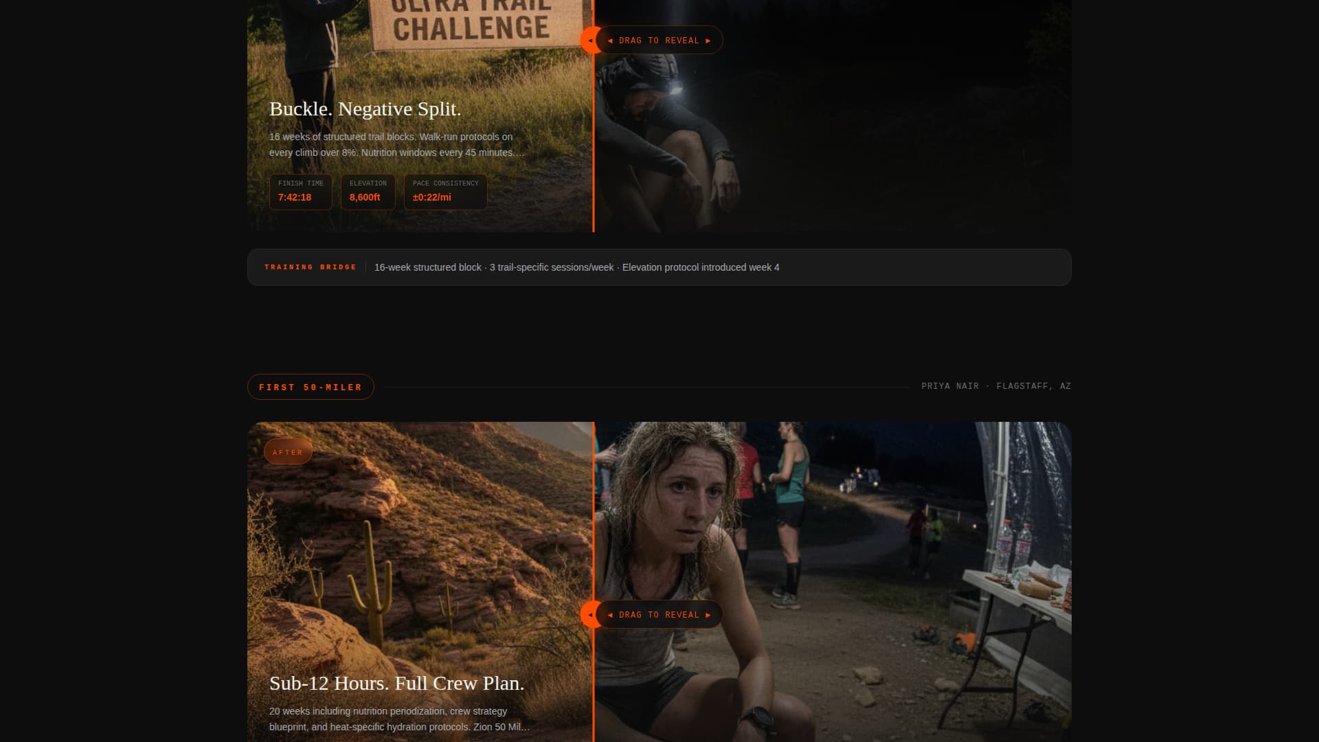 Grind - Relentless Ultrarunning Landing Page Template