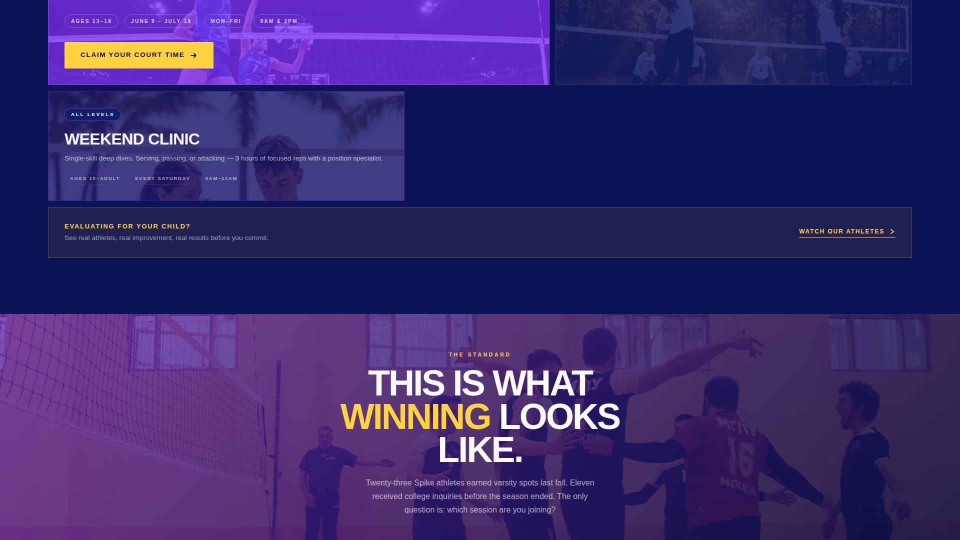 Specialist Sports Academy & Coaching Professional Website Template