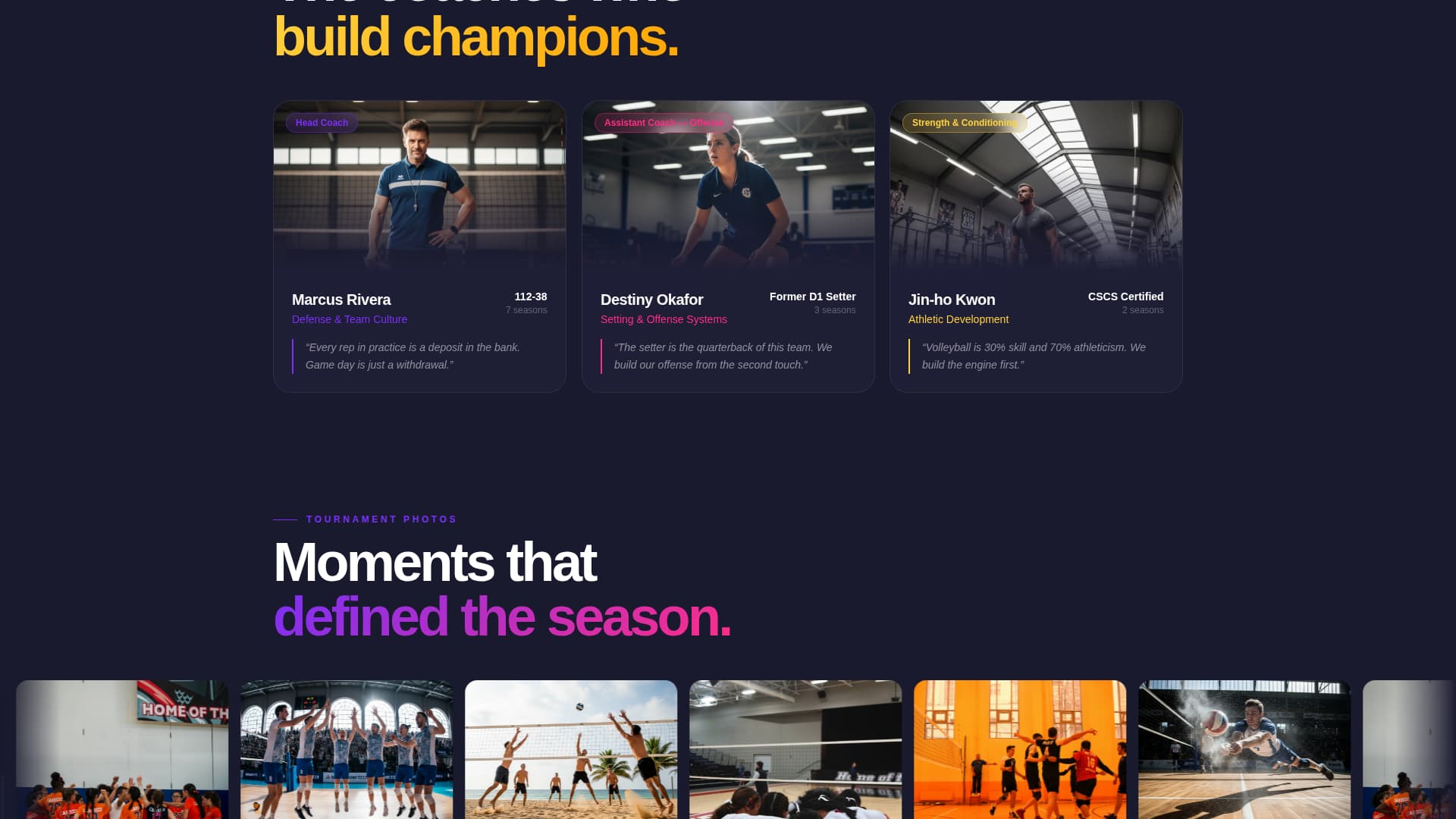 Spike - Electric Volleyball Landing Page Template
