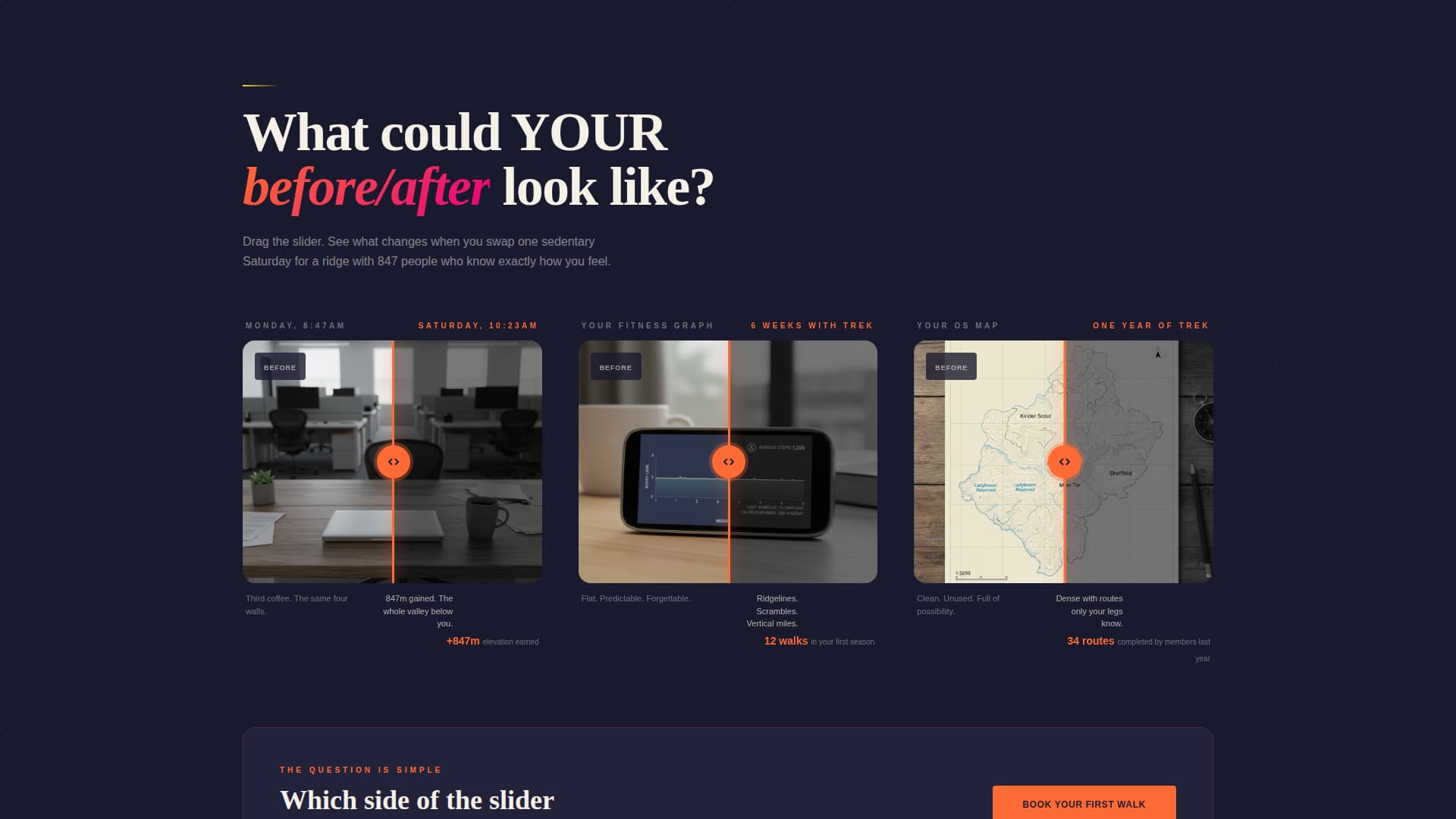 Trek - Electrifying Hiking Landing Page Template