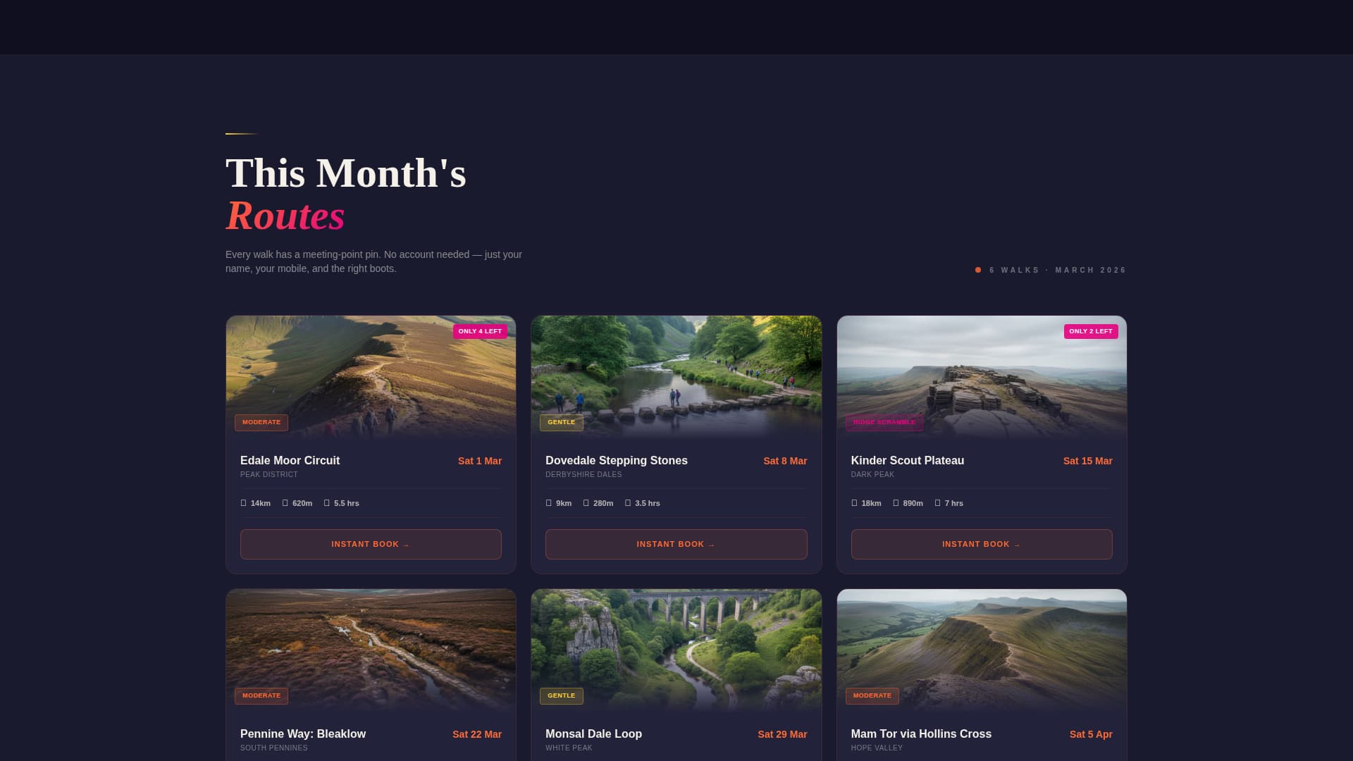 Trek - Electrifying Hiking Landing Page Template