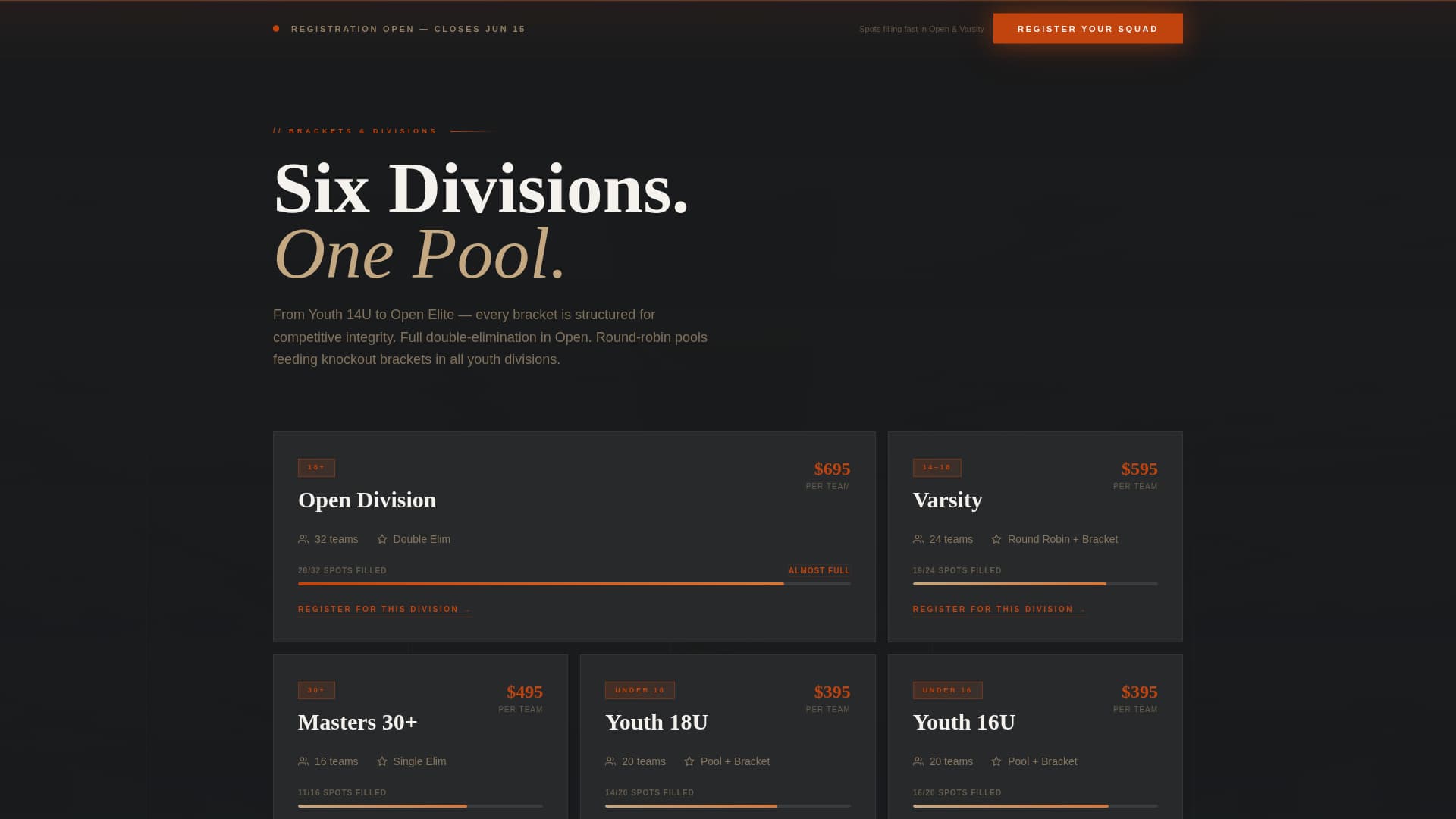 Surge - Dynamic Waterpolo Landing Page Template