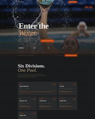 Surge - Dynamic Waterpolo Landing Page Template