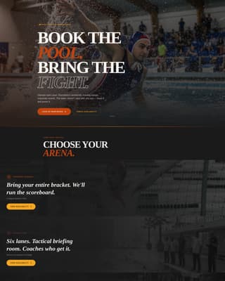 Surge - Fierce Waterpolo Landing Page Template