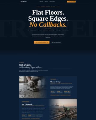 Foundation — Precision Concrete Contractor Landing Page Template