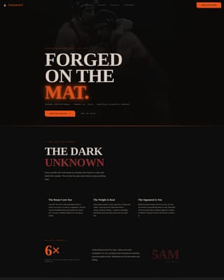 Mat — Fierce Wrestling Academy Landing Page Template