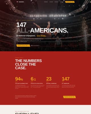 Hold — Powerful Combat Athletics Landing Page Template