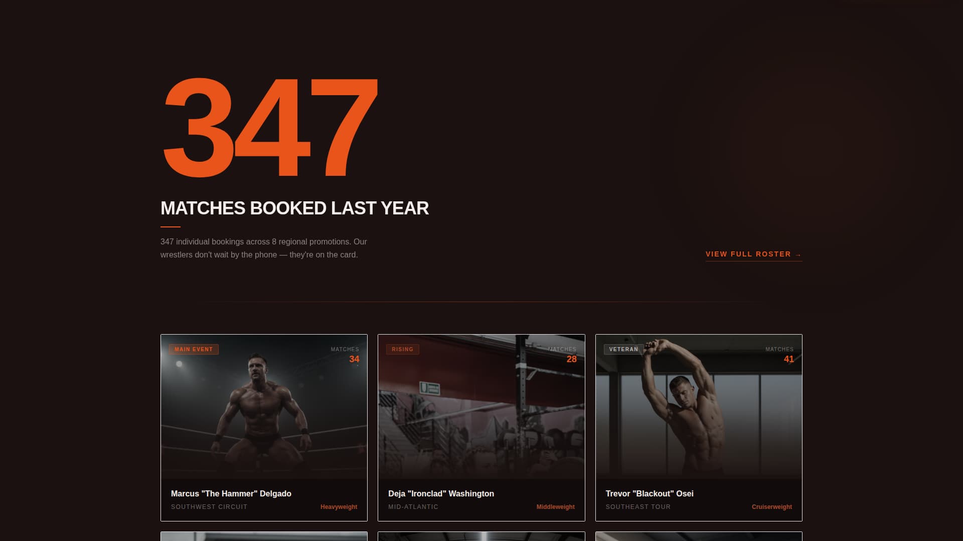 Takedown - Explosive Wrestling Landing Page Template