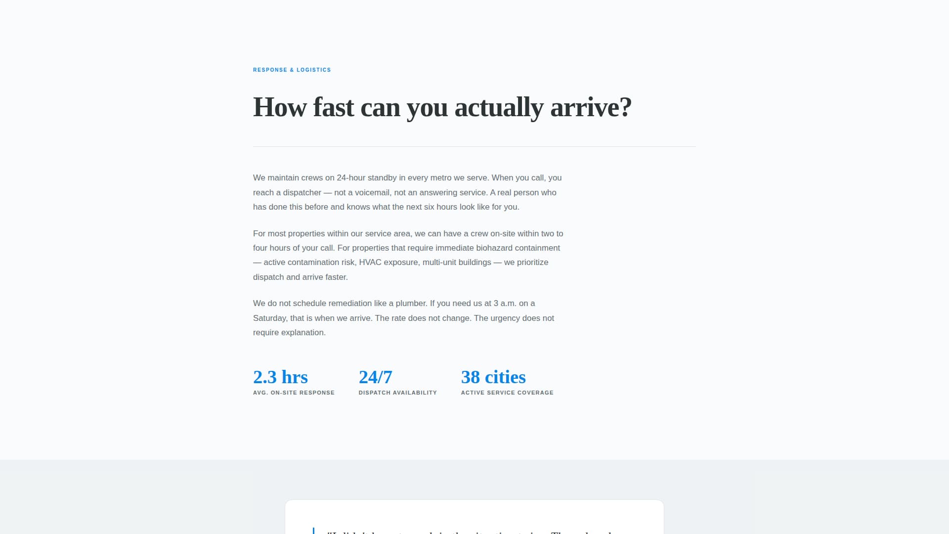 Specialty Cleaning FAQ & Common Questions Website Template