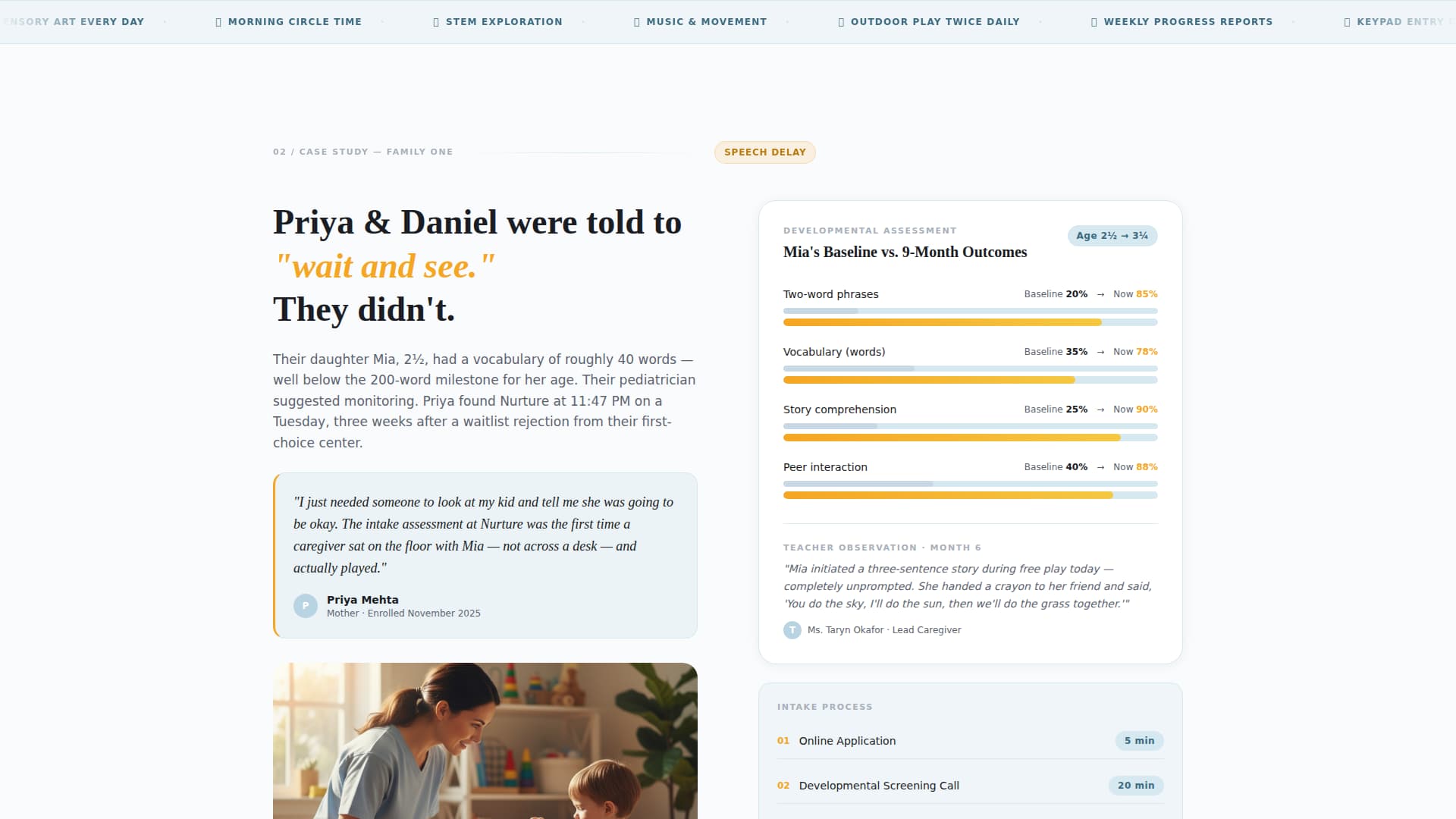 Nest — Reliable Child Care Services Landing Page Template