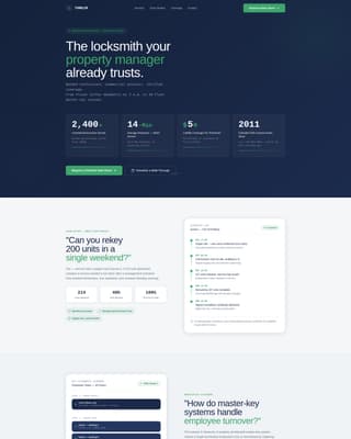 Vault — Certified Security Locksmith Landing Page Template