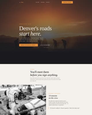 Pave - Trusted Asphalt Landing Page Template