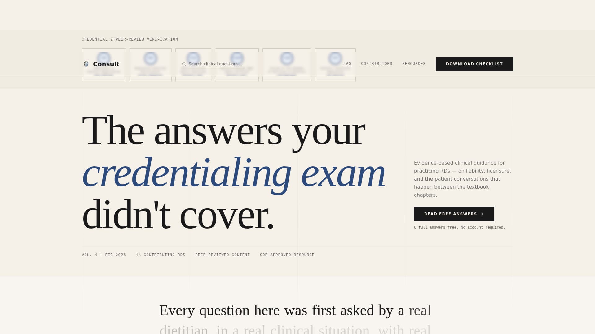Dietitian FAQ & Common Questions Website Template