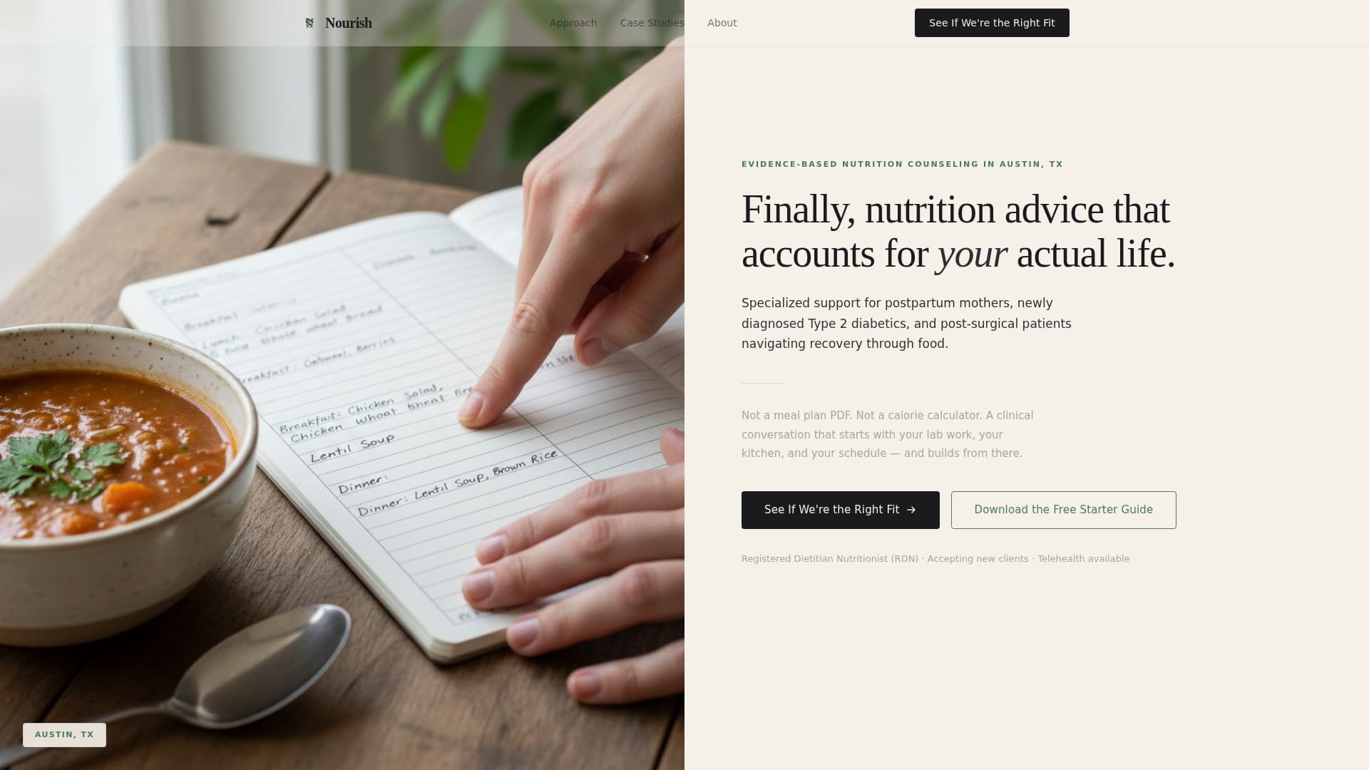 Advanced Dietitian Appointment Booking Website Template