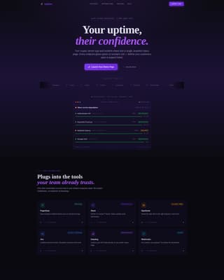 Status & Monitoring Professional Website Template