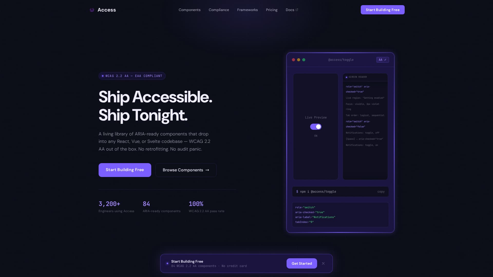 Design System & Component Library Professional Website Template