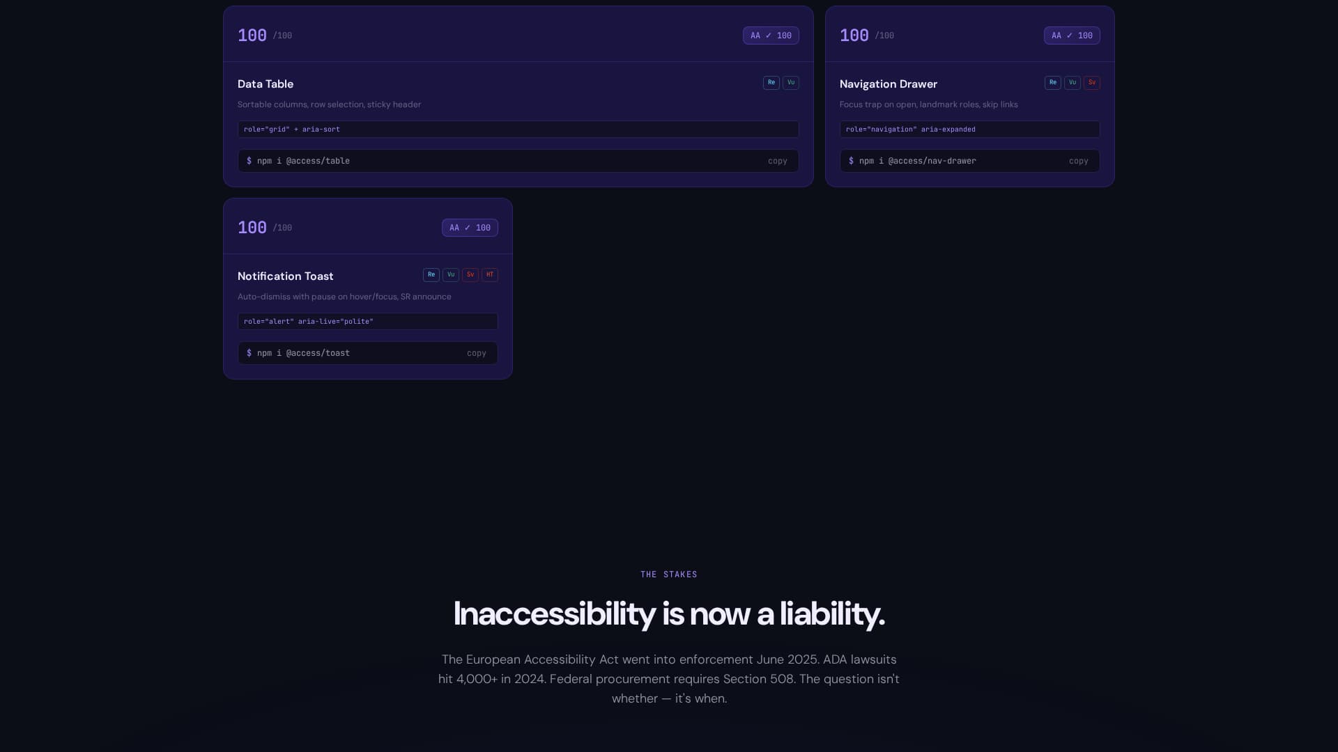 Design System & Component Library Professional Website Template