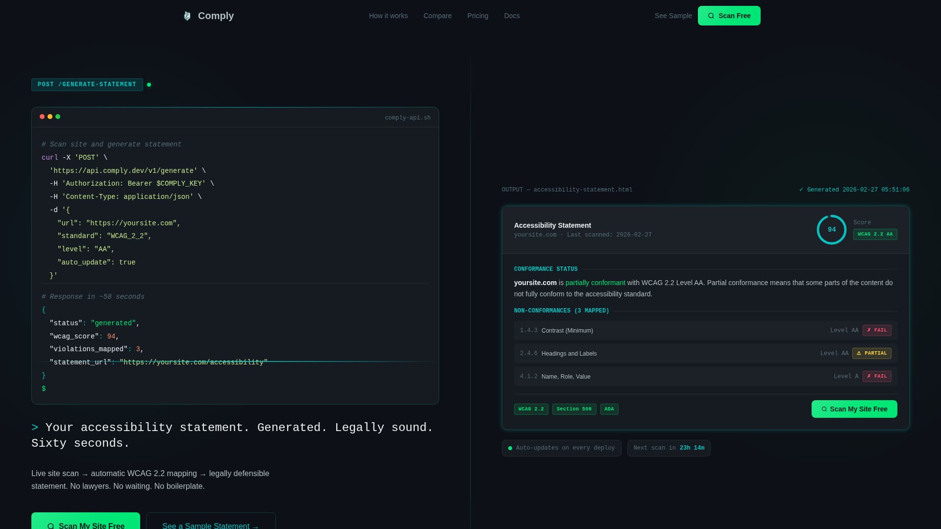 Comply - Instant Accessibility Landing Page Template