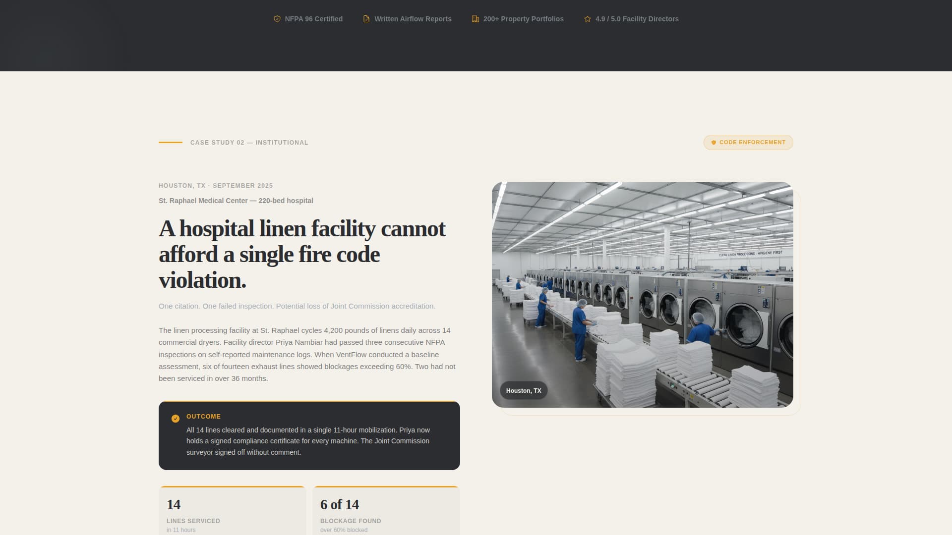 Specialty Cleaning Portfolio & Case Study Website Template