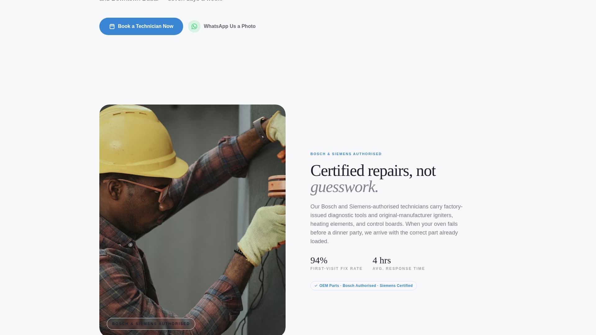 Callout - Trusted Appliancerepair Landing Page Template