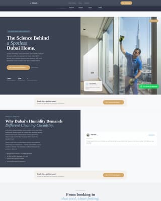 Gleam - Spotless Dubaicleaning Landing Page Template