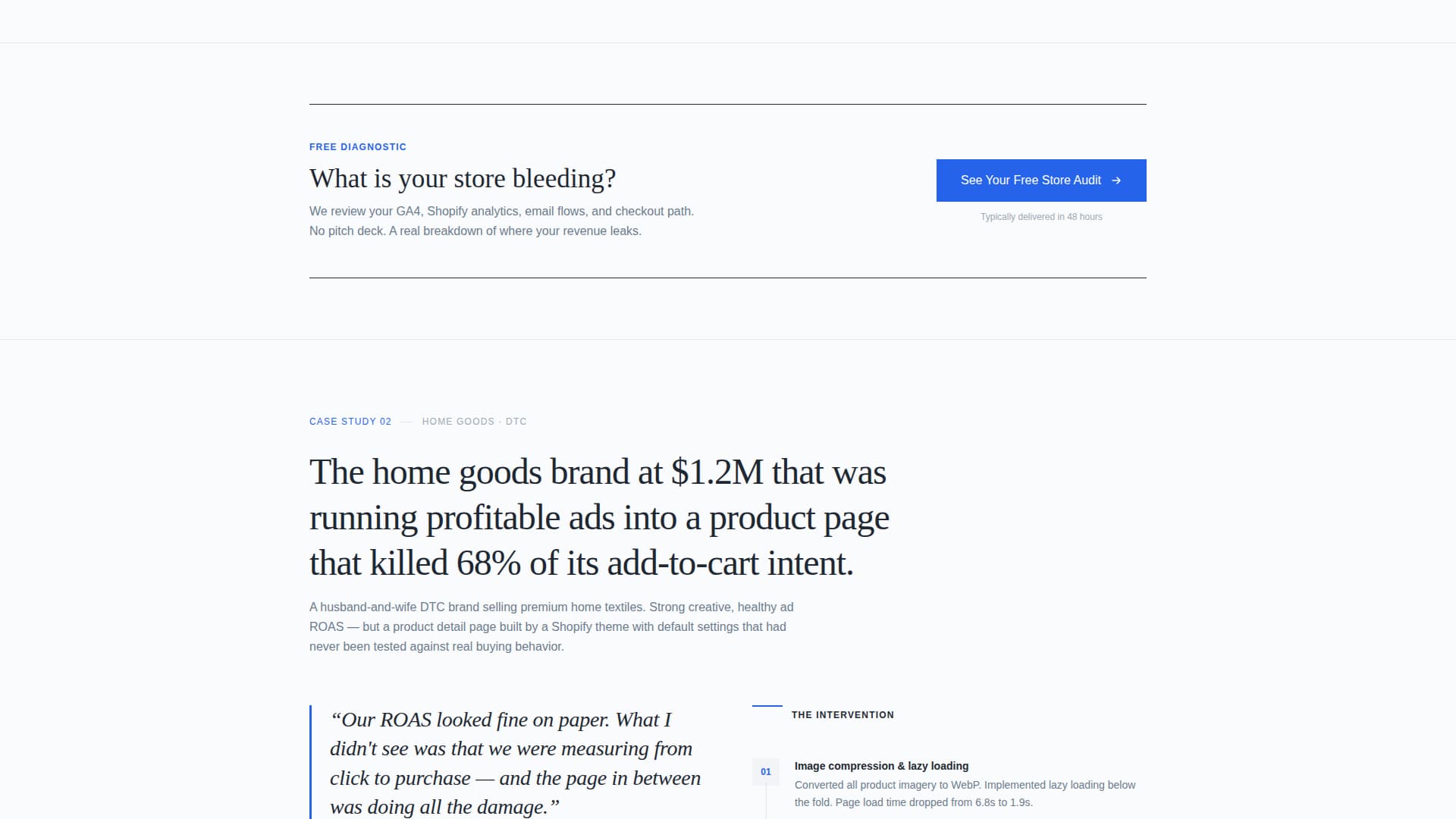 E-Commerce Consulting Portfolio Website Template