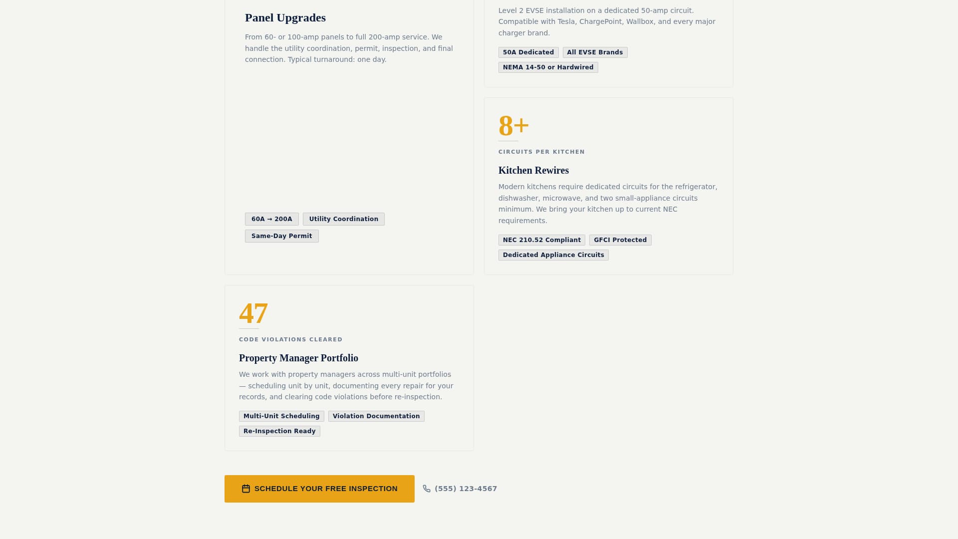 Surge - Authoritative Electrician Landing Page Template