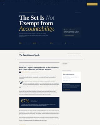 Entertainment Consulting Blog & Content Website Template