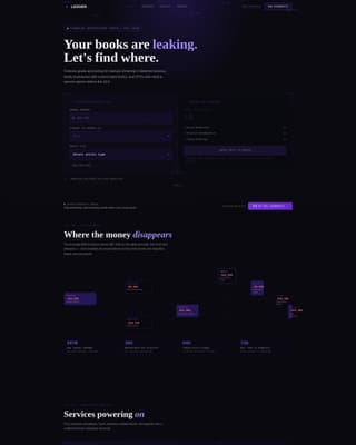 Ledger - Precision Accounting Landing Page Template
