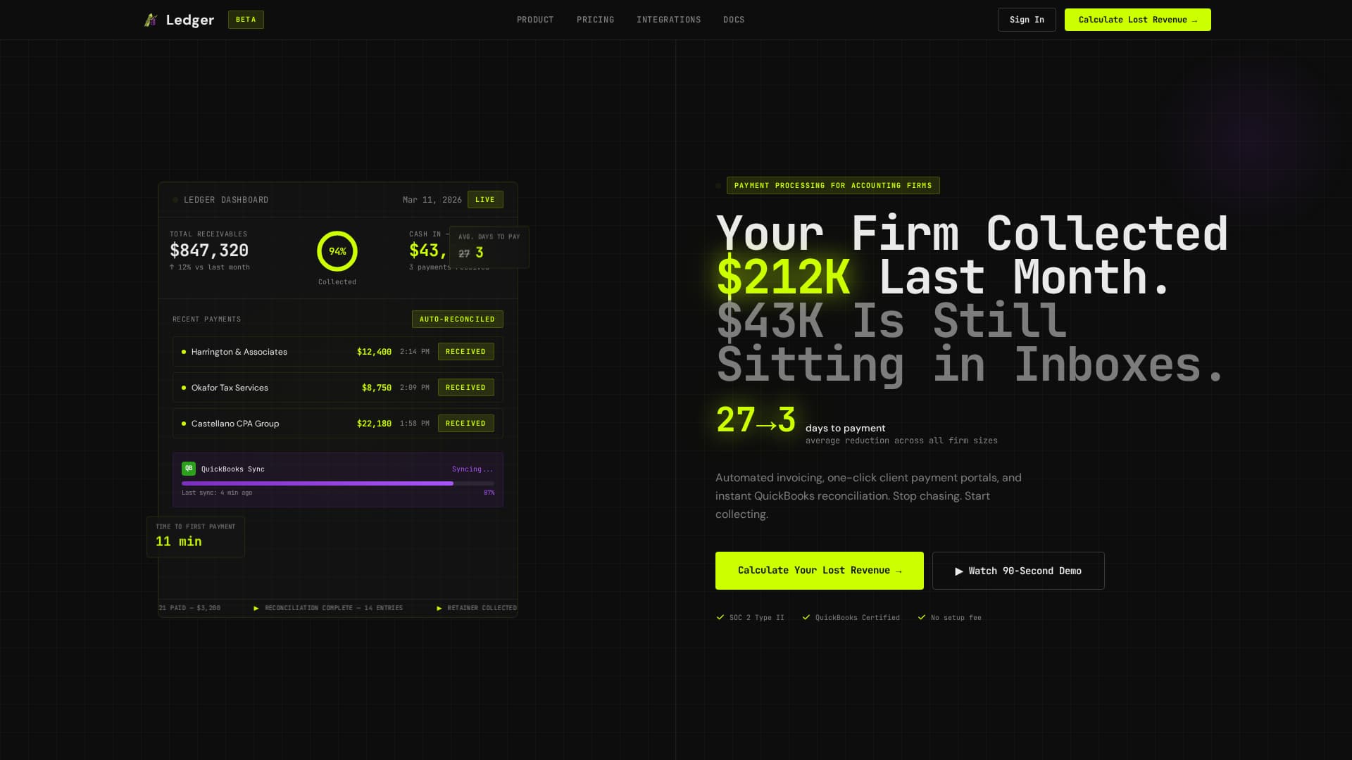 Accounting Firm Software Cost Calculator Website Template