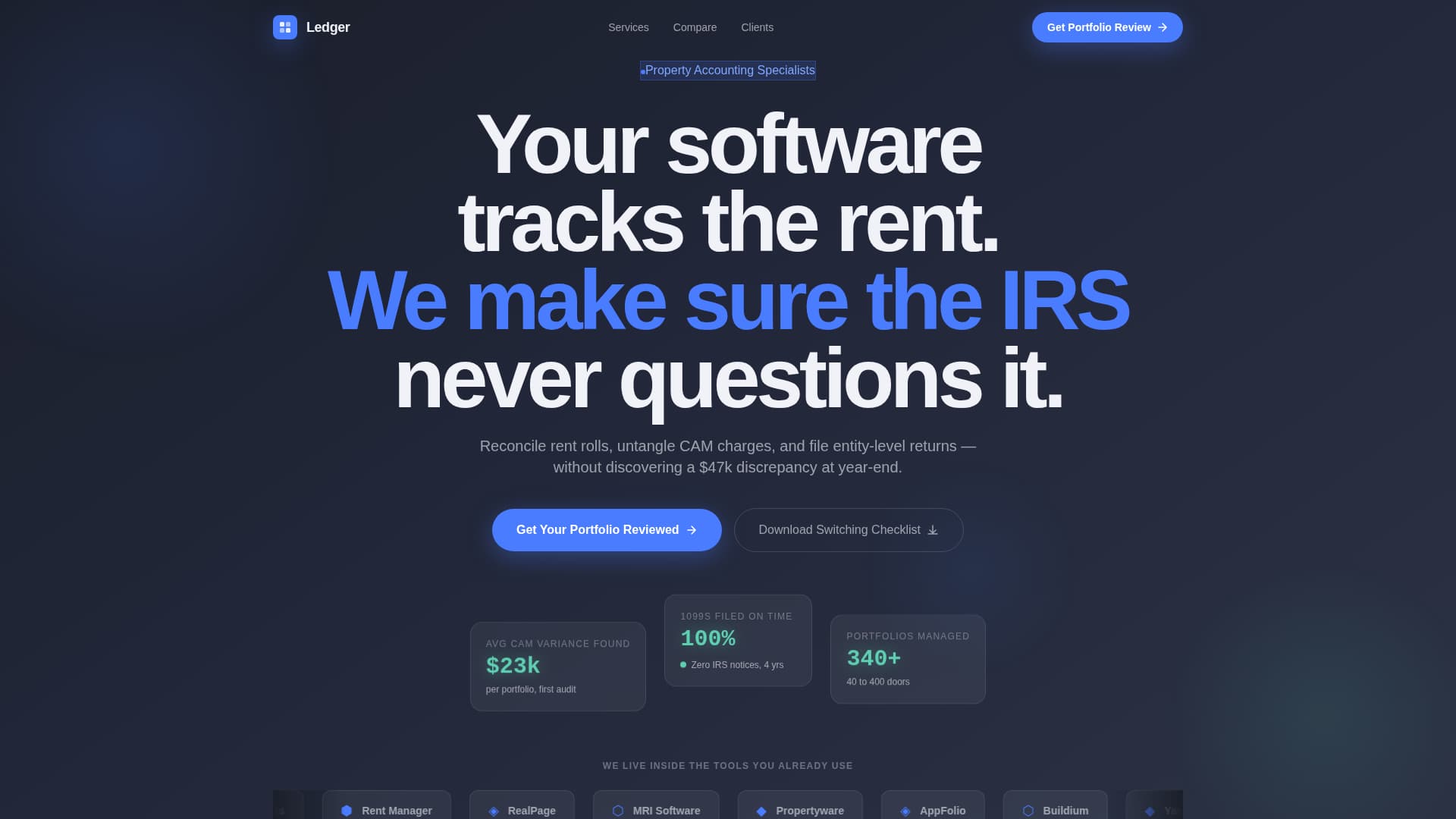 Specialist Accounting Firm Software Reviews & Social Proof Website Template