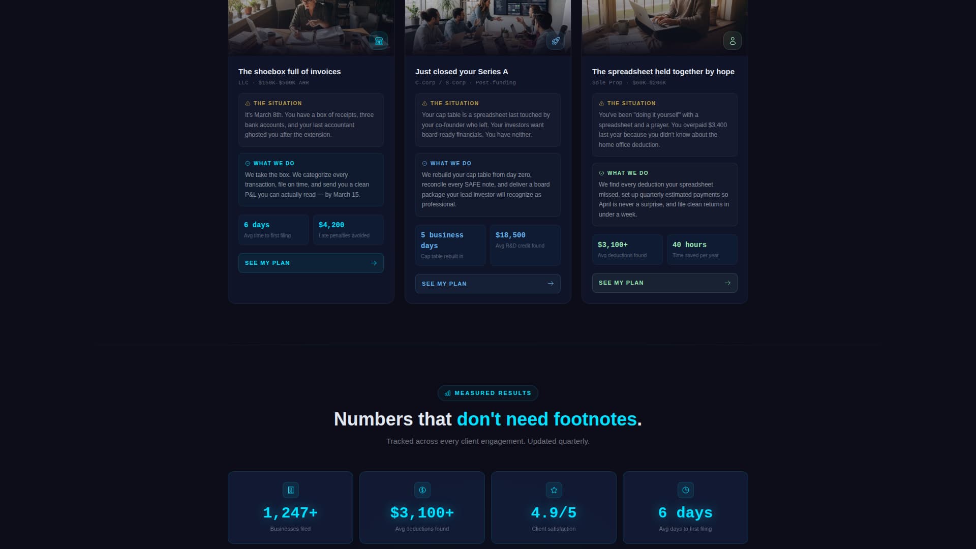 Accounting Firm Software Pricing & Packages Website Template