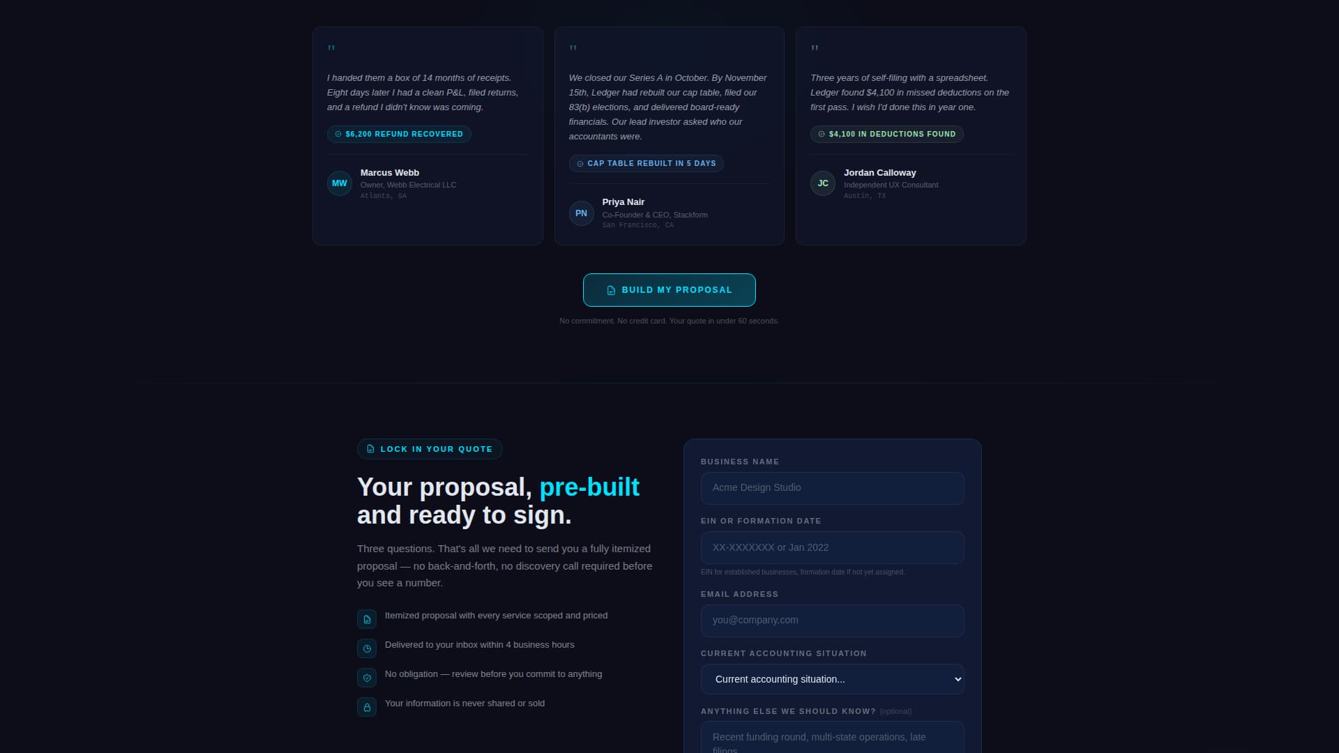 Accounting Firm Software Pricing & Packages Website Template