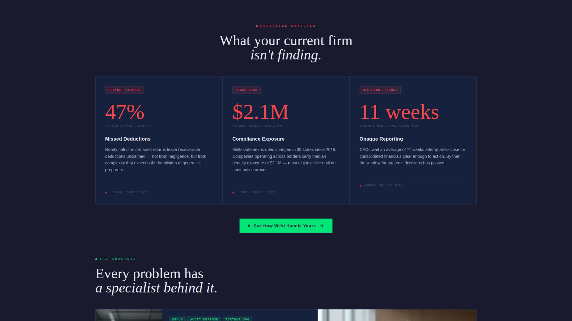Compass — Verified Accounting Services Landing Page Template