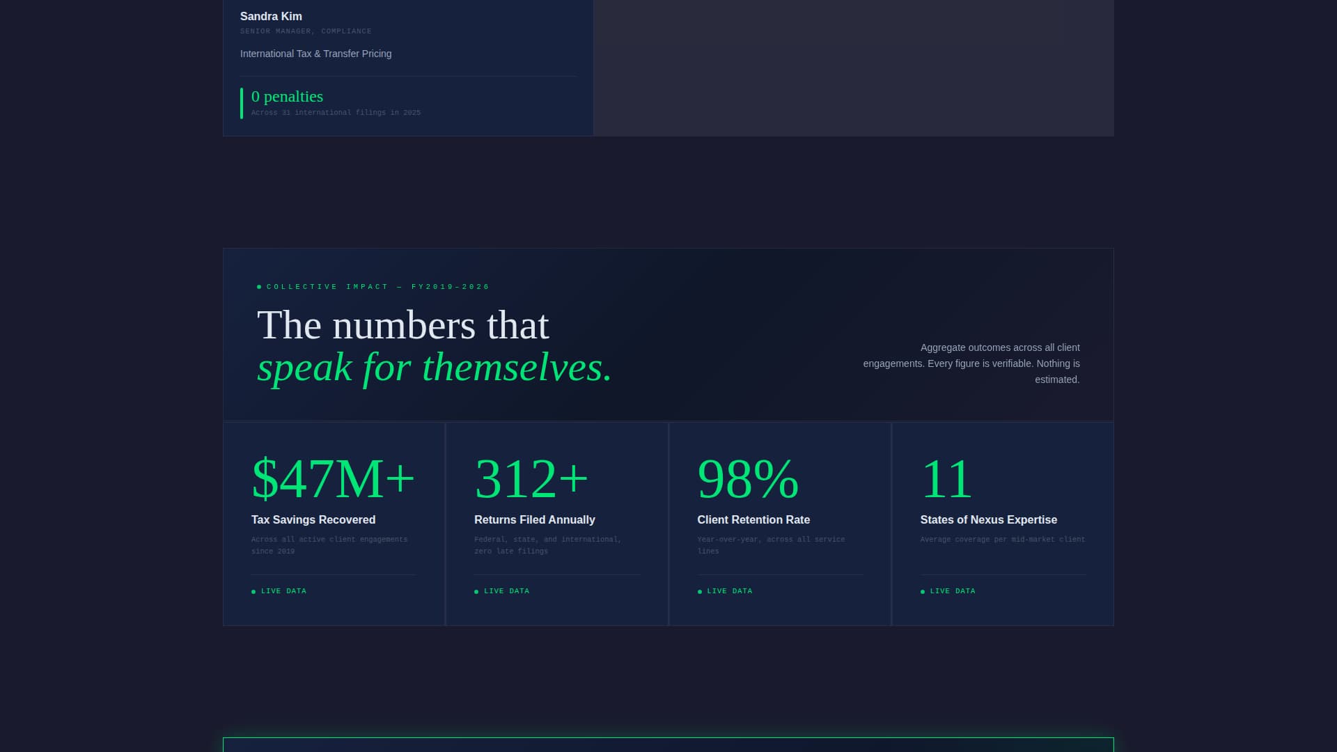 Compass — Verified Accounting Services Landing Page Template