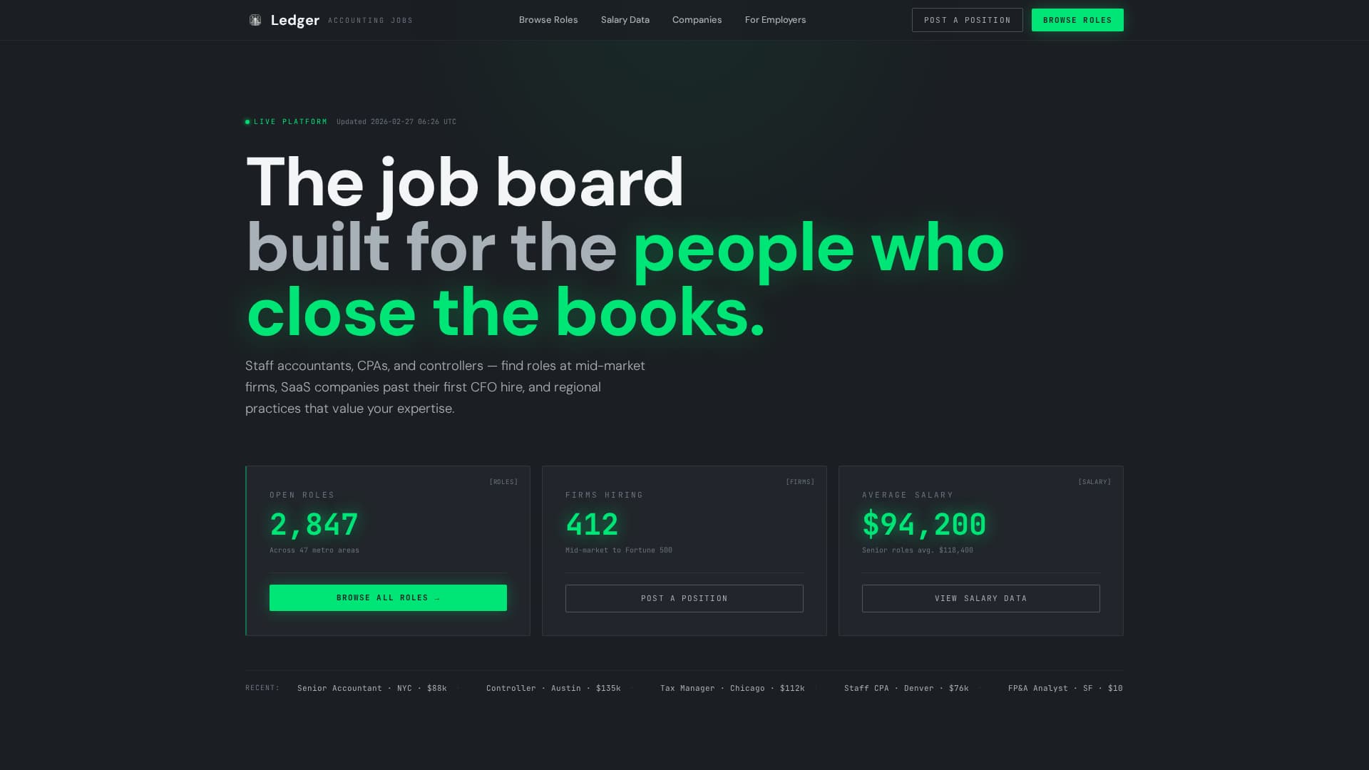 Accounting Digital Presence Careers & Recruitment Website Template