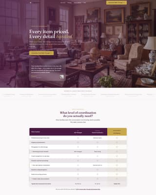 Estate Sale Coordinator Booking Website Template