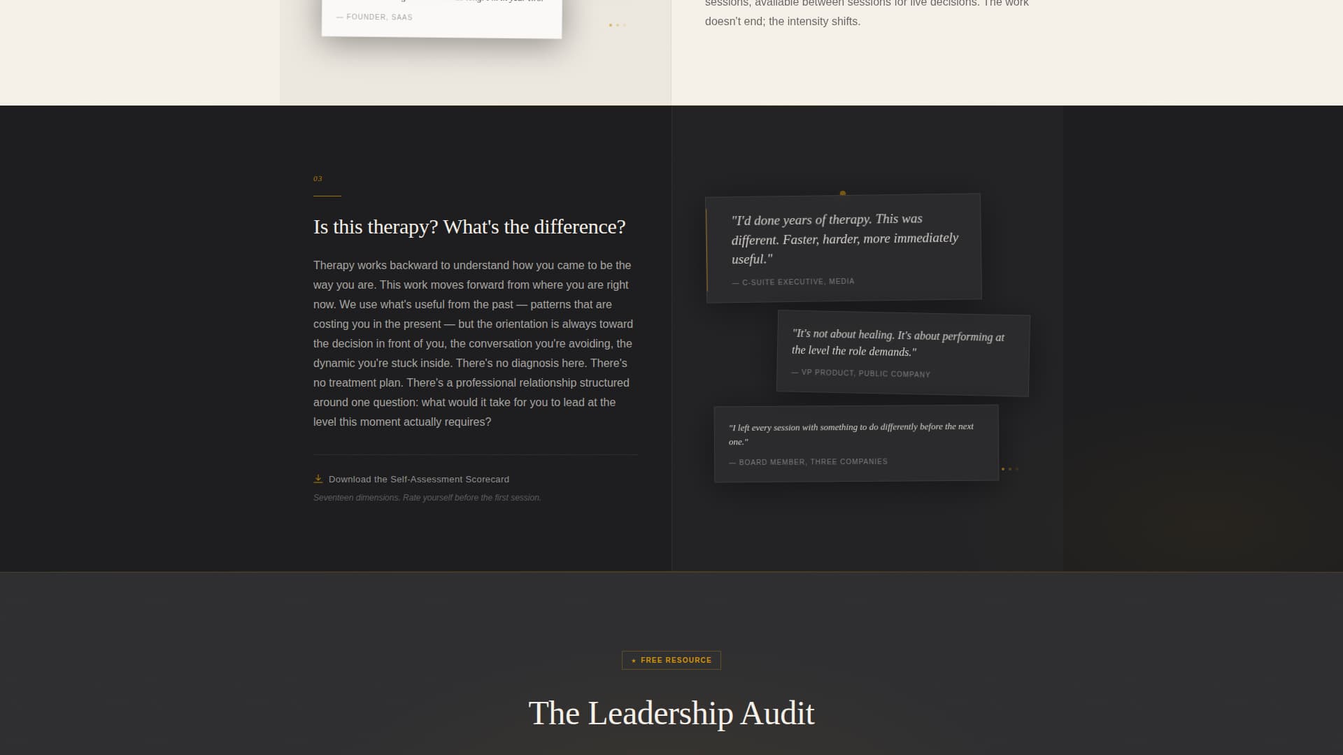 Executive Coach FAQ Website Template