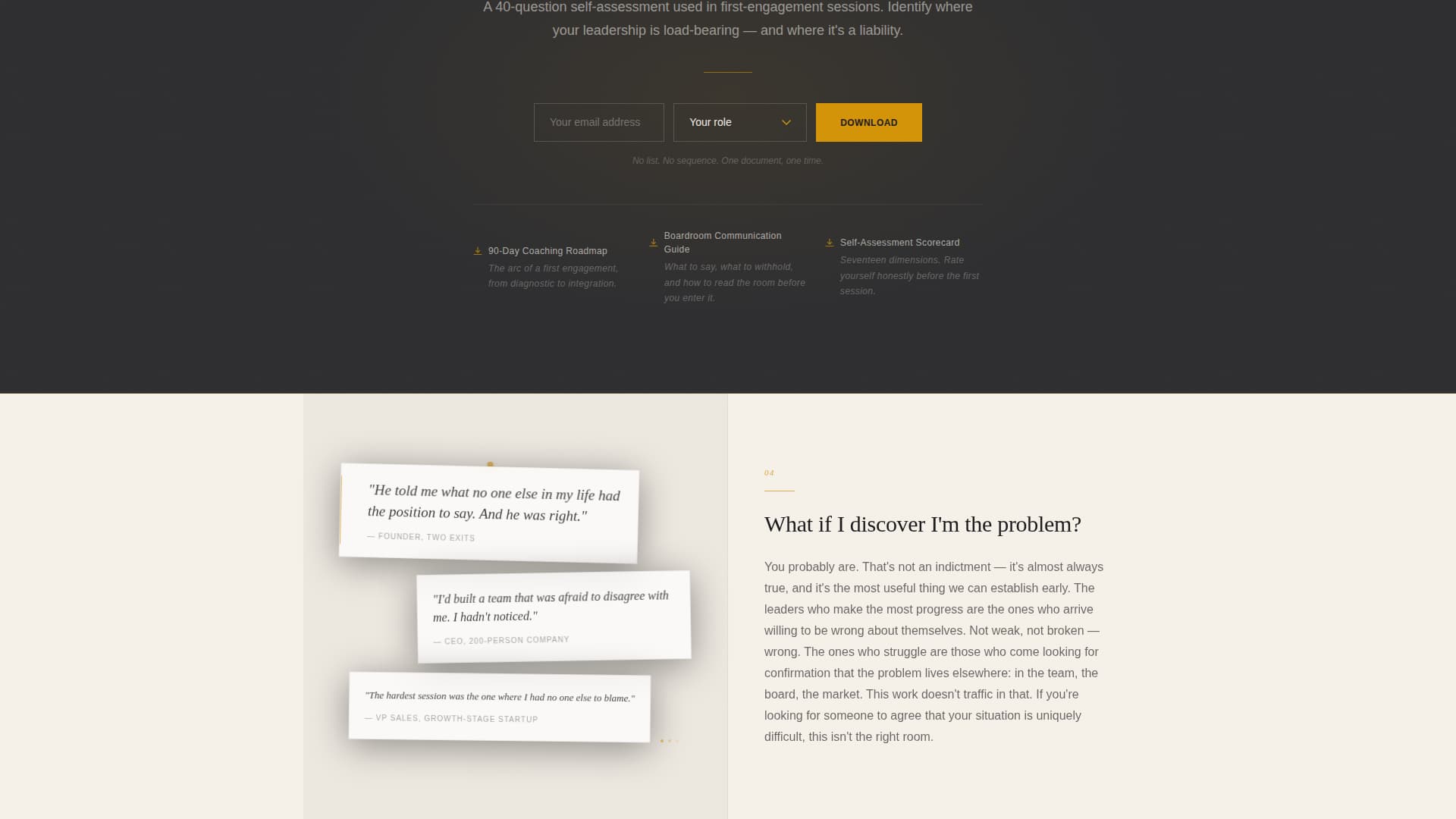 Executive Coach FAQ Website Template