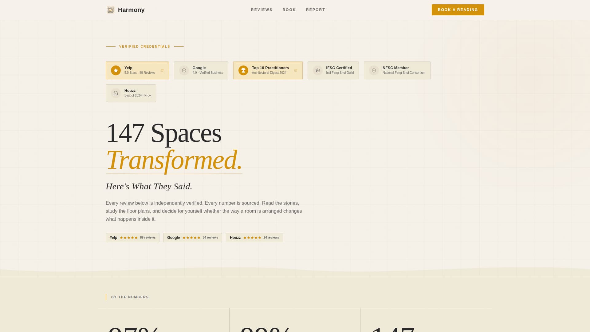 Feng Shui Consultant Specialist Booking Website Template
