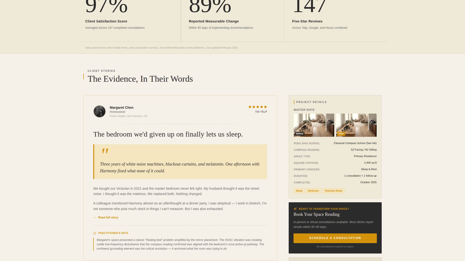 Feng Shui Consultant Specialist Booking Website Template